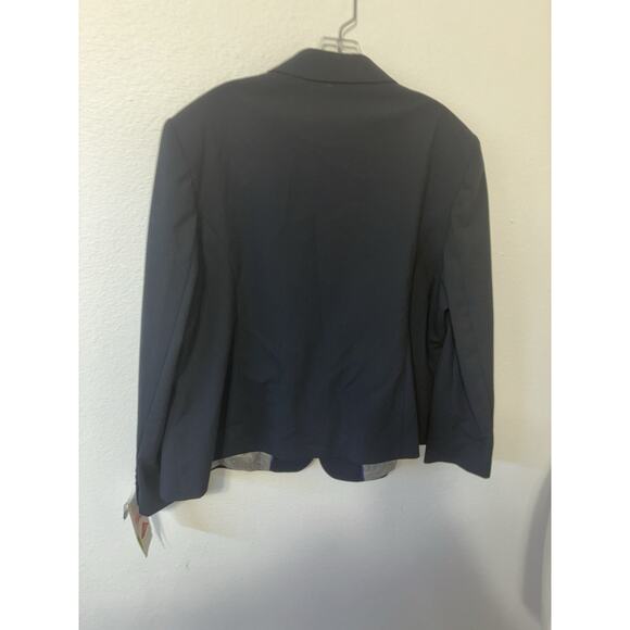 Simon Jersey Blazer Women's XL 24 Navy Blue Suit Jacket Washable New NWT - Picture 5 of 11
